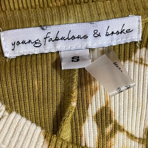 Young Fabulous Broke Tie-Dye Ribbed Midi Tank Dress Size Small Coastal Vibes - Picture 11 of 13